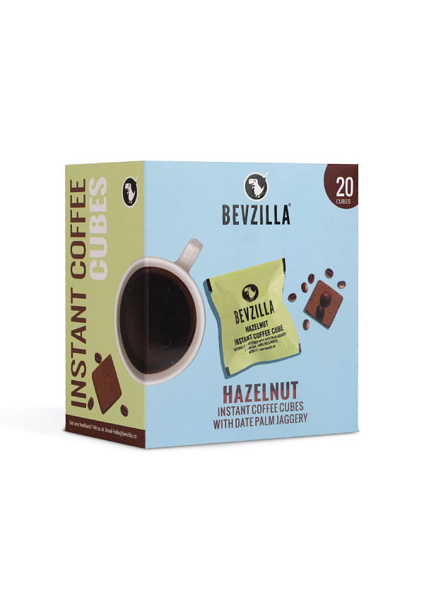 Instant Coffee Cubes Pack with Organic Date Palm Jaggery (Hazelnut)