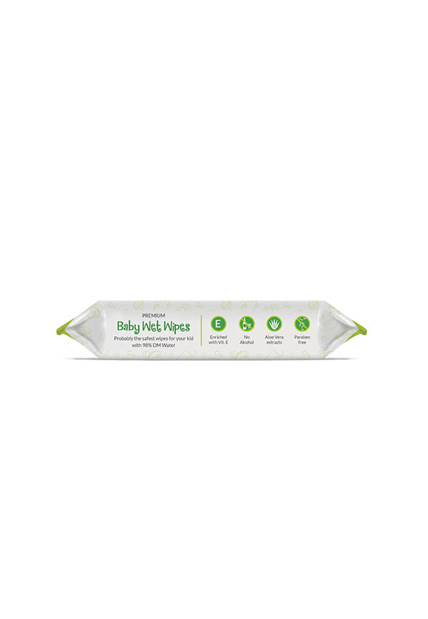 Premium Paraben Free Baby Wet Wipes With Aloe Vera – thumbnail 3
