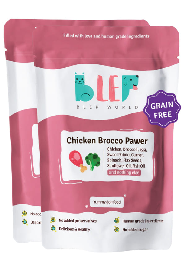Human Grade Fresh Dog Food (Wet) Chicken Brocco Pawer