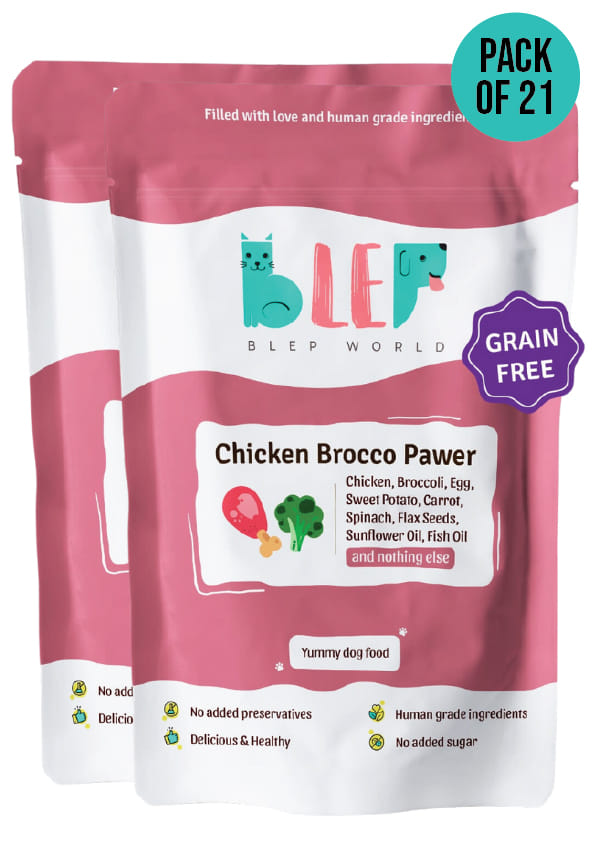 Human Grade Fresh Dog Food (Wet) Chicken Brocco Pawer