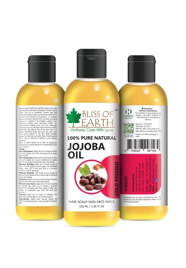 100% Pure Natural Jojoba Oil Coldpressed & Unrefined