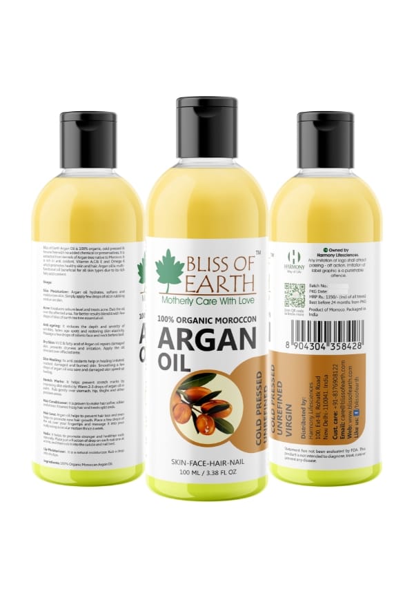 100% Pure Organic Moroccan Argan Oil Coldpressed & Unrefined