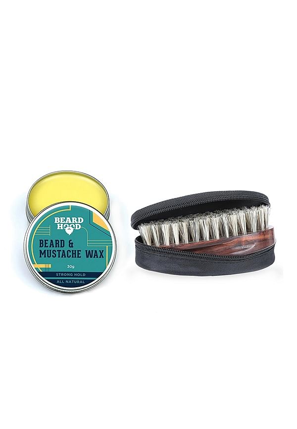 Mustache Wax & Beard Brush