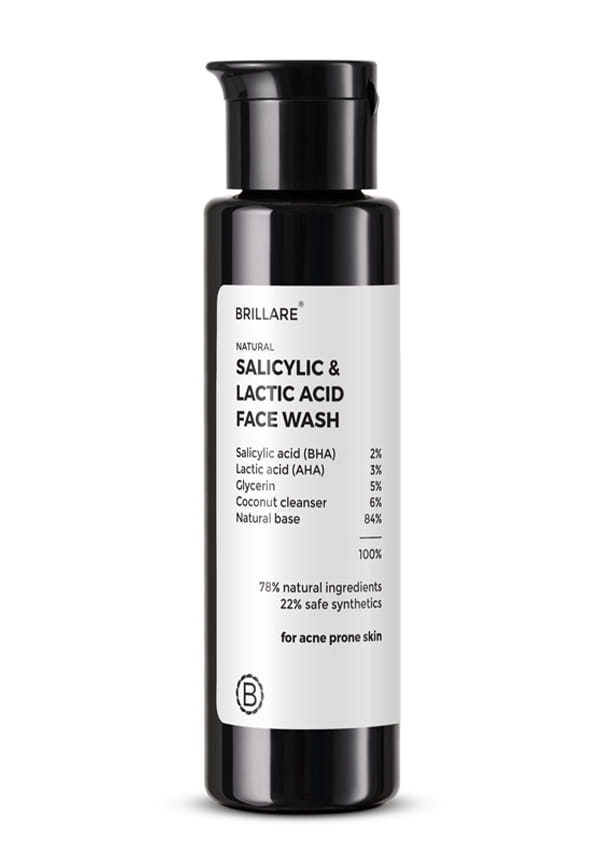 Salicylic & Lactic Acid Face Wash For Clear, Purified, Acne Prone Skin
