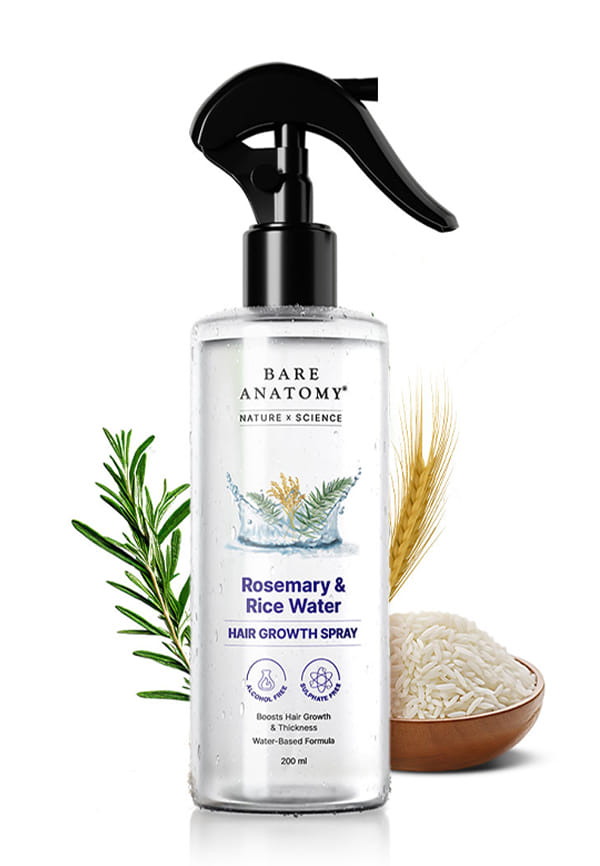 Rosemary Water Spray for Hair Growth with Rice water, 100% Natural Extract