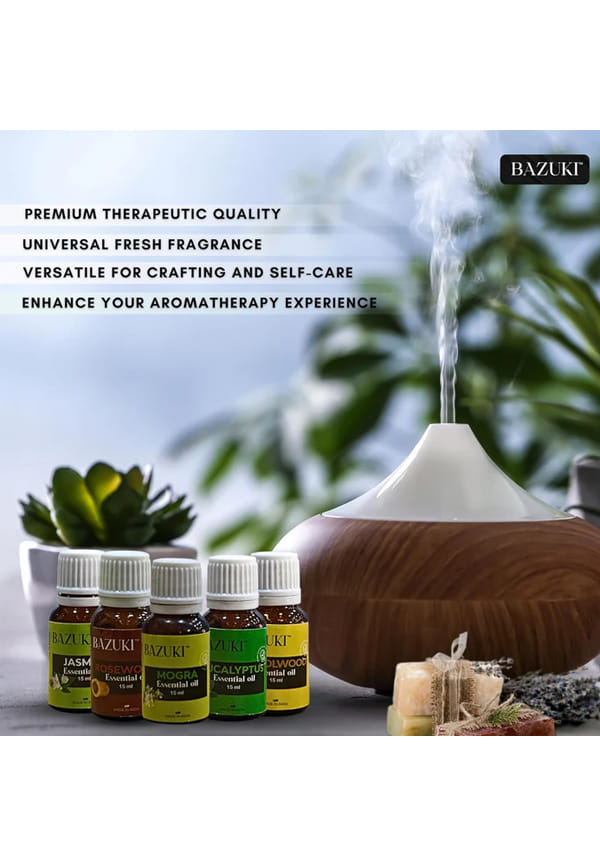 Aroma Symphony Essential Oil combo - Eucalyptus, Mogra, Rosewood, Sandalwood, Jasmin. – thumbnail 2