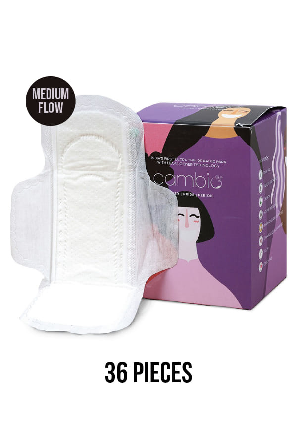 100% Cotton Sanitary Pads - Medium Flow