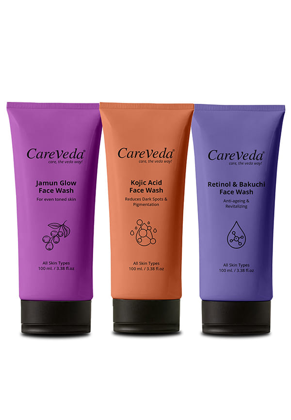 Skin Radiance Combo – Jamun Glow, Kojic Acid, Retinol & Bakuchi Face Wash (Set of 3)