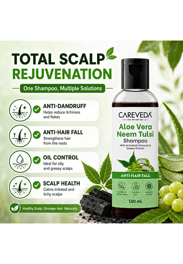 Aloe Vera Neem Tulsi Anti Hair Fall Shampoo – thumbnail 5