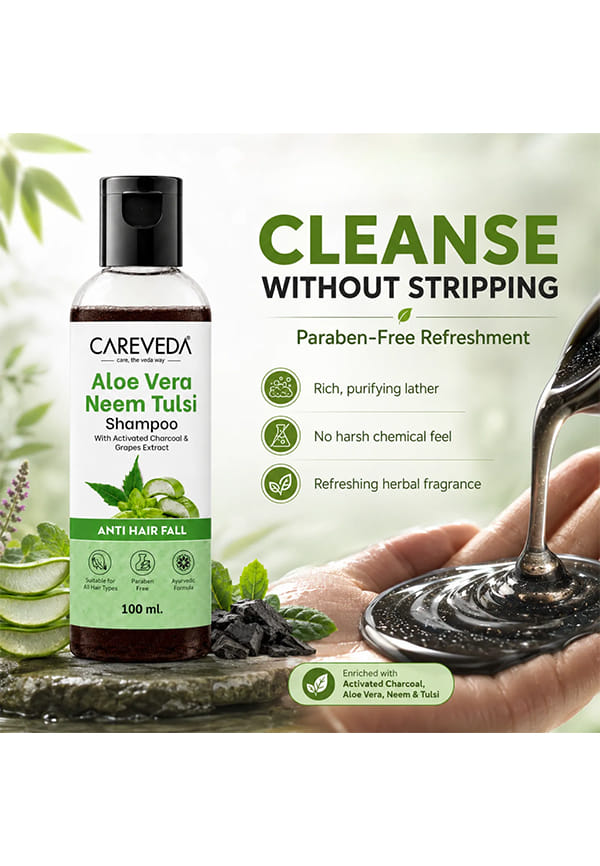 Aloe Vera Neem Tulsi Anti Hair Fall Shampoo – thumbnail 6