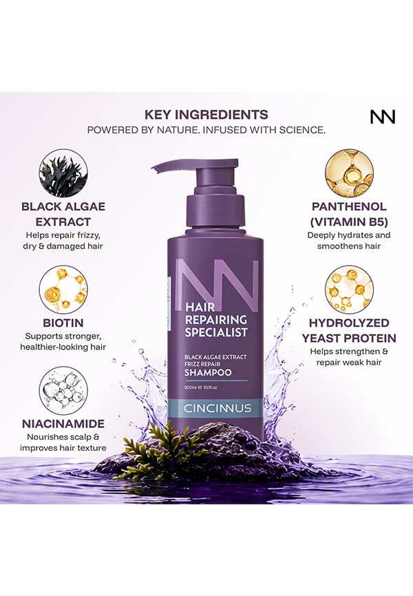 Black Algae Extract Frizz Repair Shampoo – thumbnail 6