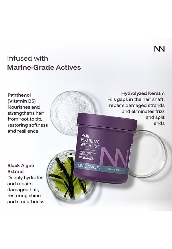 Black Algae Extract Frizz Repair Hair Mask – thumbnail 3