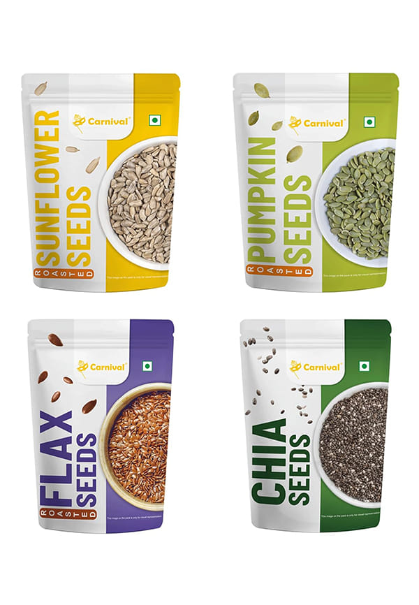 Healthy & Tasty Seeds Combo | Mix seeds - Pumpkin, Sunflower, Chia, Flax Seeds