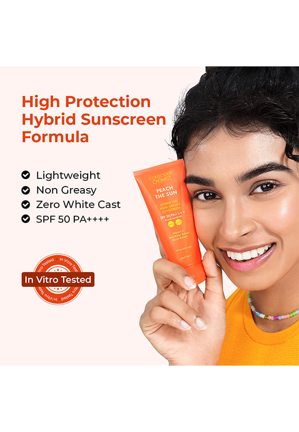 Peach The Sun Sunscreen SPF 50 PA++++ With Vitamin C- Non-Greasy – thumbnail 5