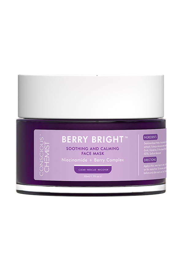 Berry Bright Pore Refining & Brightening Face Mask For Bright & Clear Skin with Niacinamide