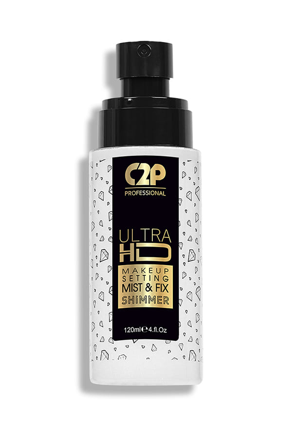 C2P Pro Ultra HD (UHD) Makeup Setting Mist & Fix; Long Lasting Makeup Fixer Spray Keeps your makeup intact for 24 hours (Diamond Dust 01, 120 ml)