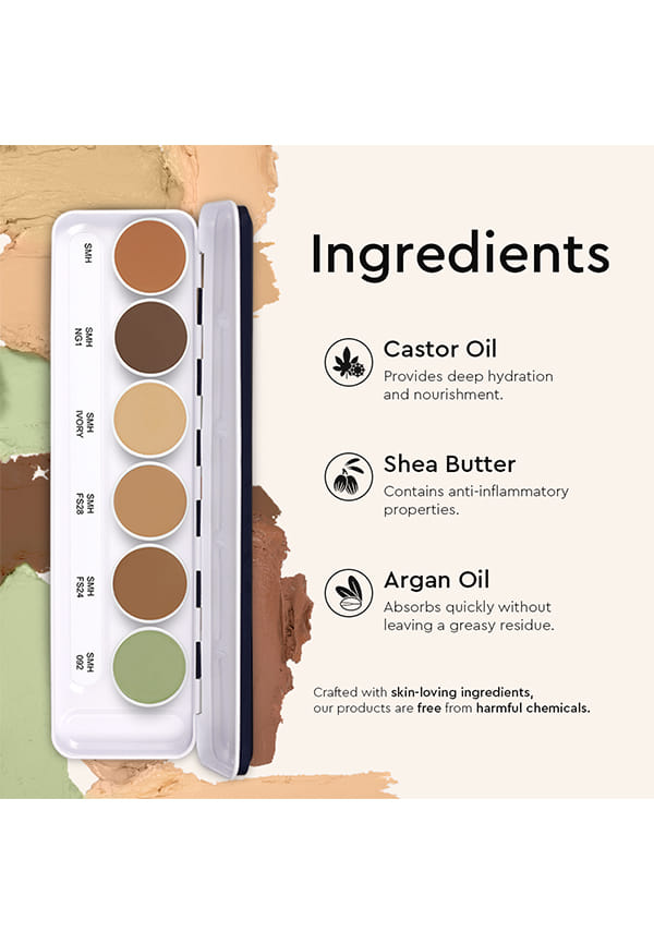 C2P Pro Ultra HD Cover & Conceal Waterproof, Oxidizeproof Makeup Base Supraemeshield Must Have Palette 6 Colors - 21g – thumbnail 4