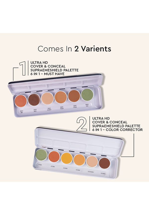 C2P Pro Ultra HD Cover & Conceal Waterproof, Oxidizeproof Makeup Base Supraemeshield Must Have Palette 6 Colors - 21g – thumbnail 5