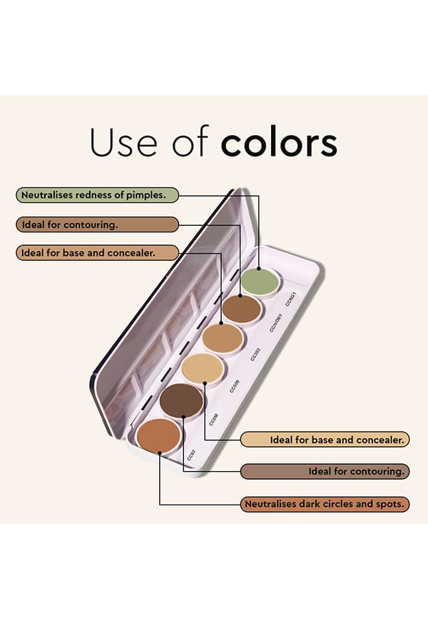 C2P Pro Ultra HD Cover & Conceal Waterproof, Oxidizeproof Makeup Base Supraemeshield Must Have Palette 6 Colors - 21g – thumbnail 6
