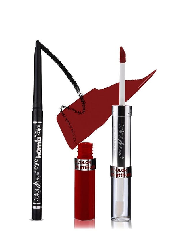 2 in 1 Super Matte Lip Color & Auto Kajal