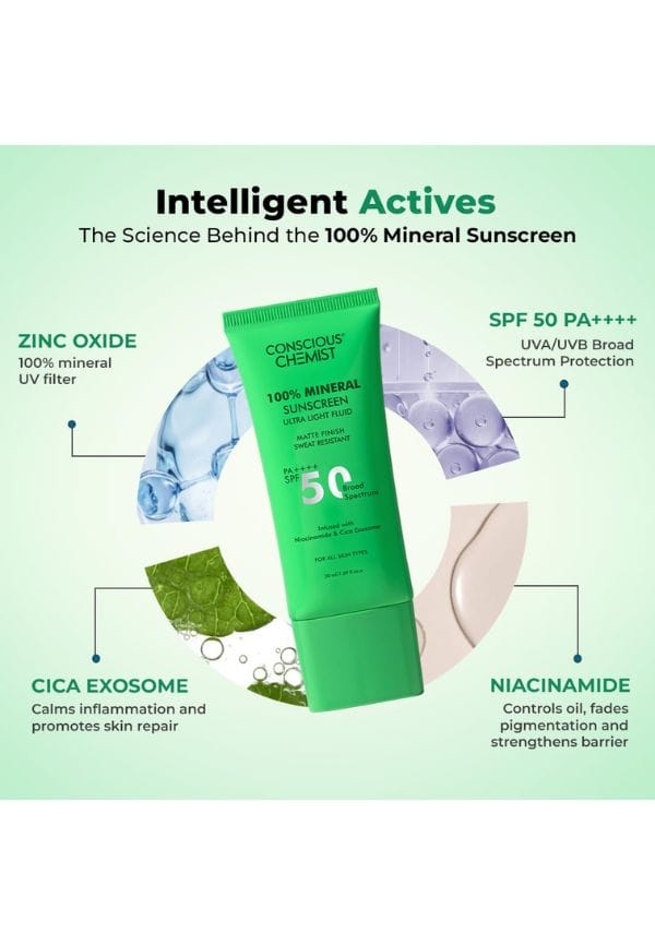 100% Mineral Sunscreen Ultra Light Fluid SPF 50 PA++++ – thumbnail 4