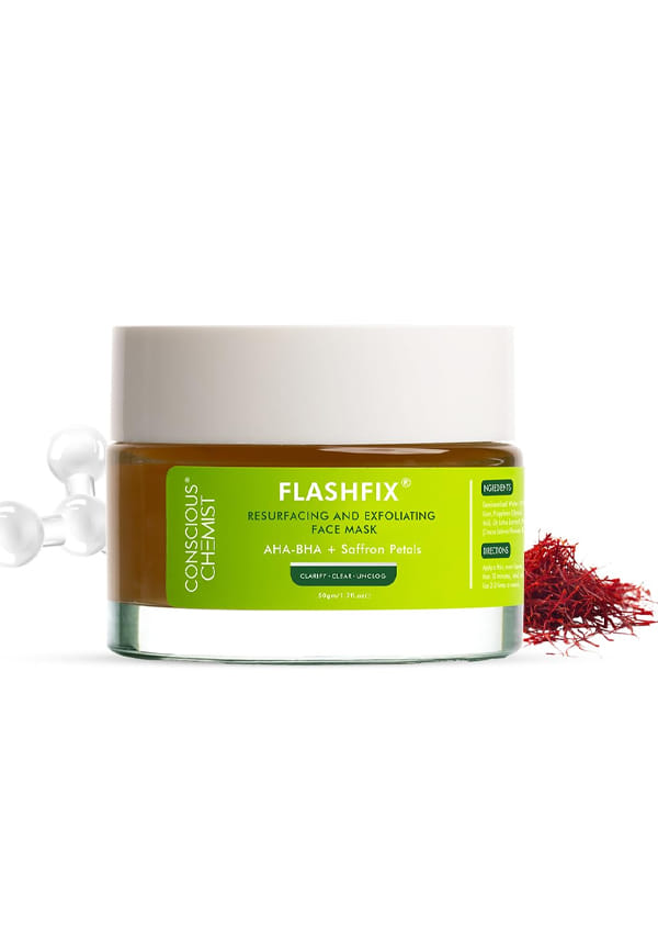 Exfoliating Face Mask For Oily Acne Prone Skin with Salicylic & Saffron Petals