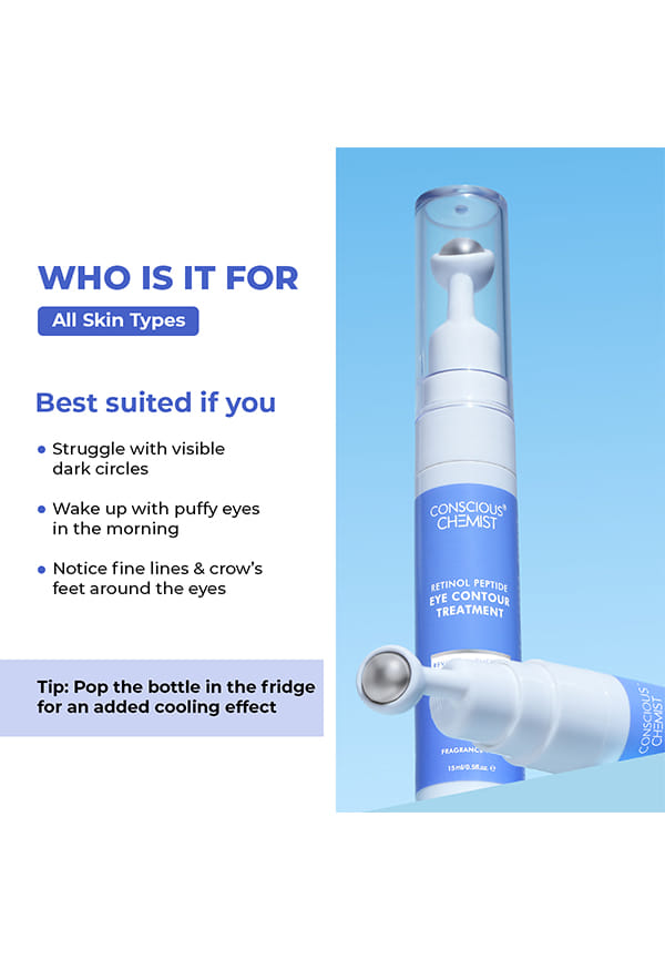 Retinol Peptide Under Eye Cream Serum with Soothing Massage Roller – thumbnail 6