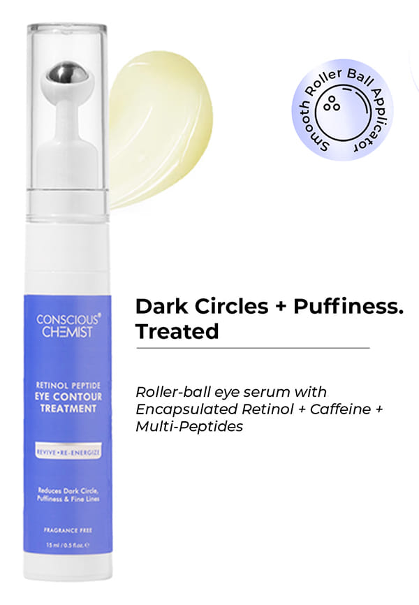 Retinol Peptide Under Eye Cream Serum with Soothing Massage Roller Retinol Peptide Under Eye Cream Serum with Soothing Massage Roller