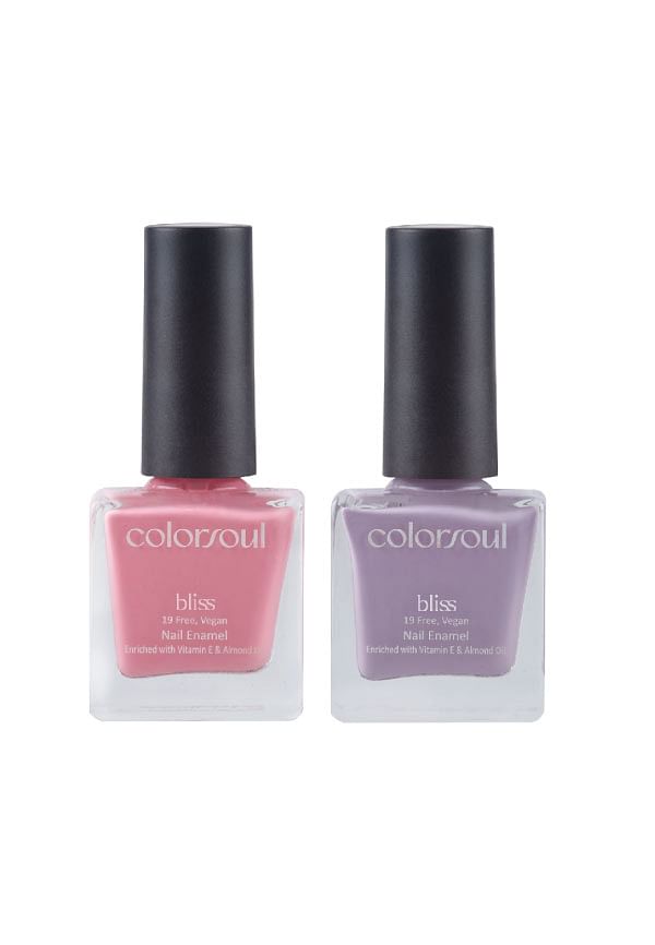 Bliss Nail Enamel - Breezy Pink ,Purple Water, (B01,B07)
