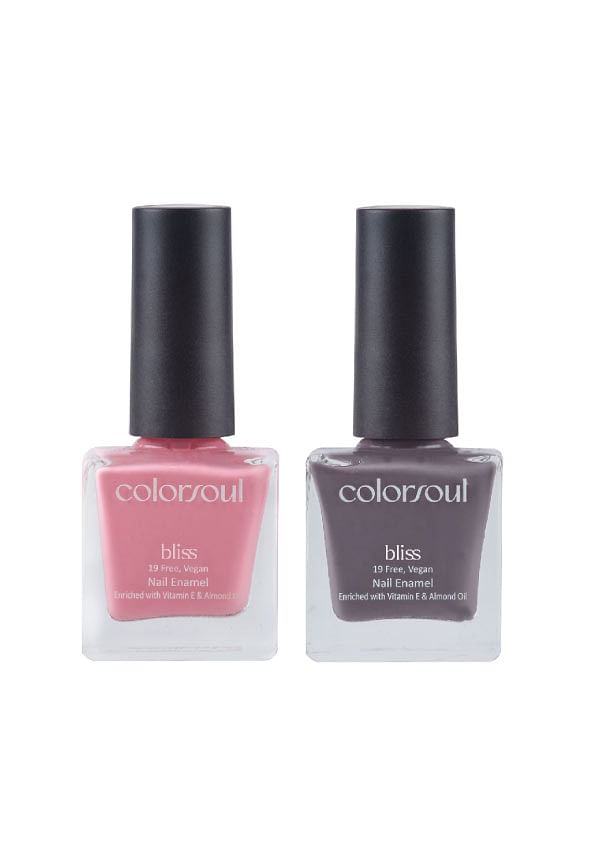 Bliss Nail Enamel - Breezy Pink , Grey Crest, (B01,B23)