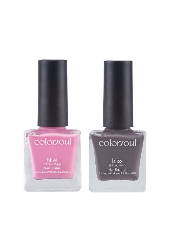 Bliss Nail Enamel - Pink Pie , Grey Crest ,, (B02,B23)