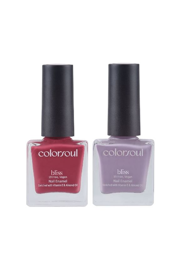 Bliss Nail Enamel - Dreamy Pink , Purple Water, (B03, B07)