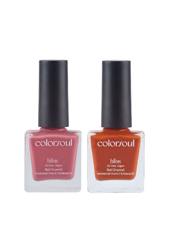 Bliss Nail Enamel - Ballerina Pink , Rusty Orange, (B05,B16)