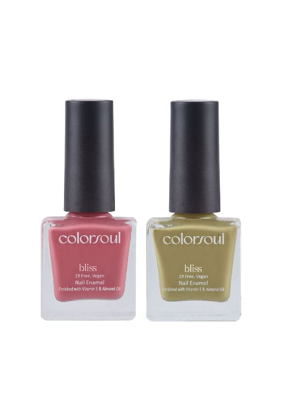 Bliss Nail Enamel - Ballerina Pink , Pale Gold, (B05,B18)