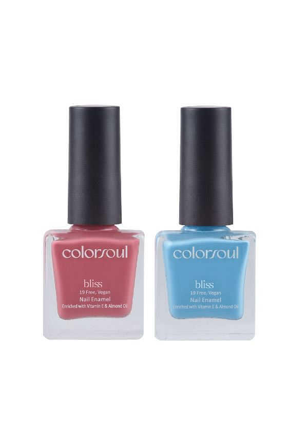 Bliss Nail Enamel - Ballerina Pink , Icey Blue, (B05,B20)