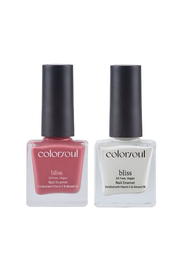 Bliss Nail Enamel - Ballerina Pink , Snowy White, (B05,B22)