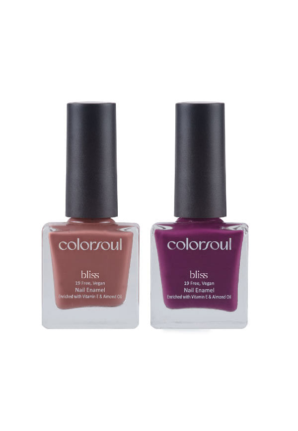 Bliss Nail Enamel - Dusty Mauve , Iris Tint, (B06, B10)