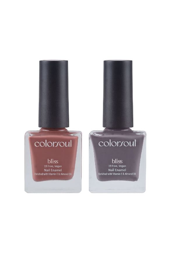 Bliss Nail Enamel - Dusty Mauve , Grey Crest, (B06,B23)