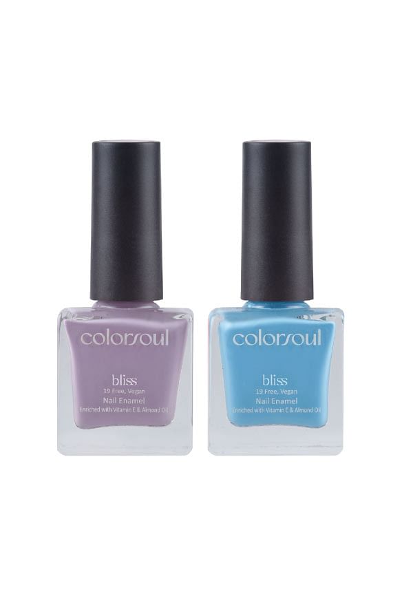 Bliss Nail Enamel - Purple Water , Icey Blue, (B07,B20)