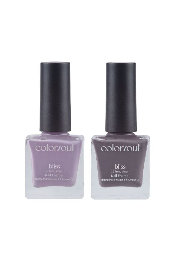 Bliss Nail Enamel - Purple Water , Grey Crest, (B07,B23)
