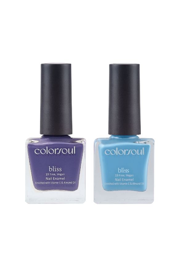 Bliss Nail Enamel - Tickled Purple , Icey Blue, (B08,B20)