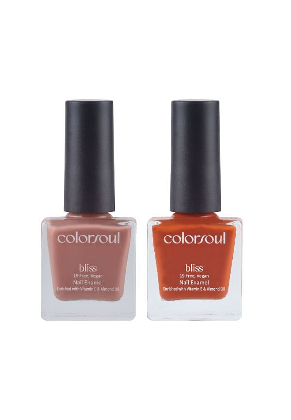 Bliss Nail Enamel - Velvet Mist , Rusty Orange, (B12 ,B16)