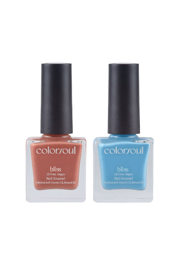 Bliss Nail Enamel - Rich Souffle , Icey Blue, (B13 ,B20)