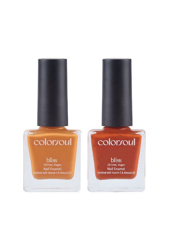Bliss Nail Enamel - Lazy Honey , Rusty Orange, (B14 ,B16)
