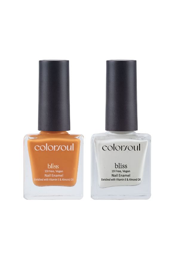 Bliss Nail Enamel - Lazy Honey , Snowy White, (B14 ,B22)