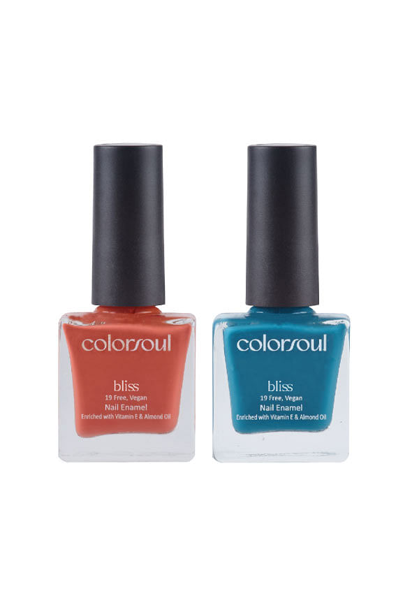 Bliss Nail Enamel - Peach Crush , Teal Delight, (B15,B21)