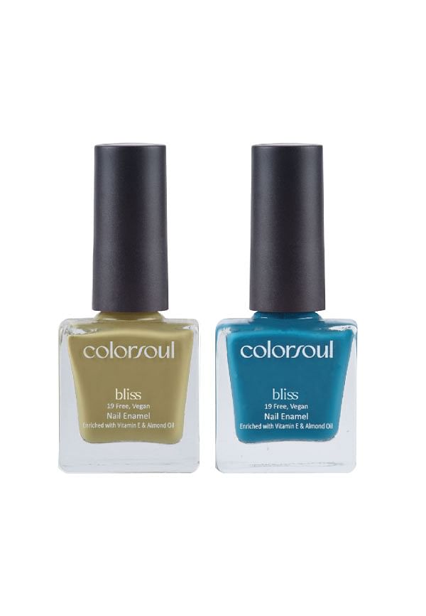 Bliss Nail Enamel - Pale Gold , Teal Delight, (B18 ,B21)