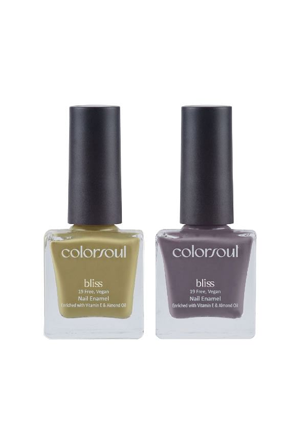 Bliss Nail Enamel - Pale Gold , Grey Crest, (B18 ,B23)