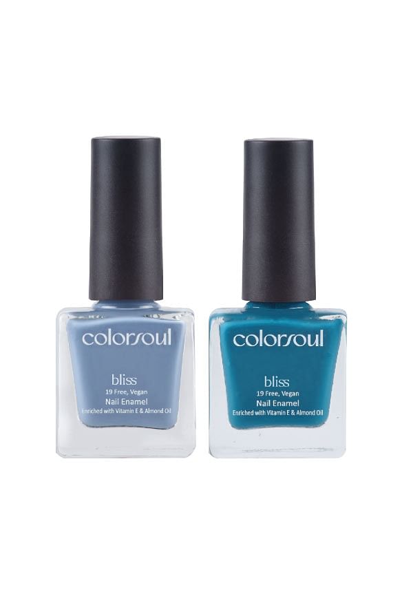 Bliss Nail Enamel - Cool Thunder , Teal Delight, (B19,B21)