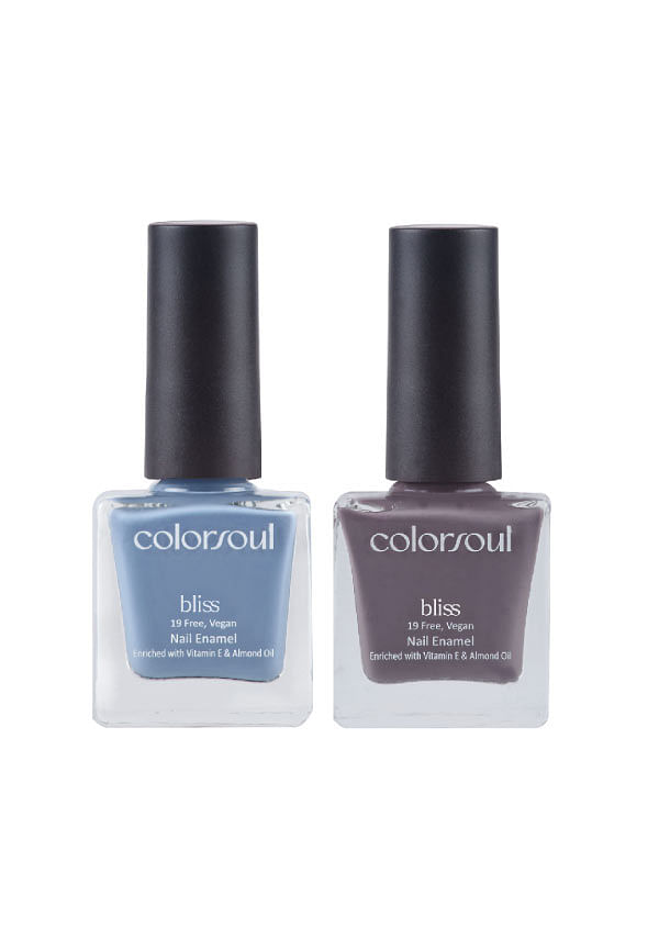 Bliss Nail Enamel - Cool Thunder , Grey Crest, (B19,B23)
